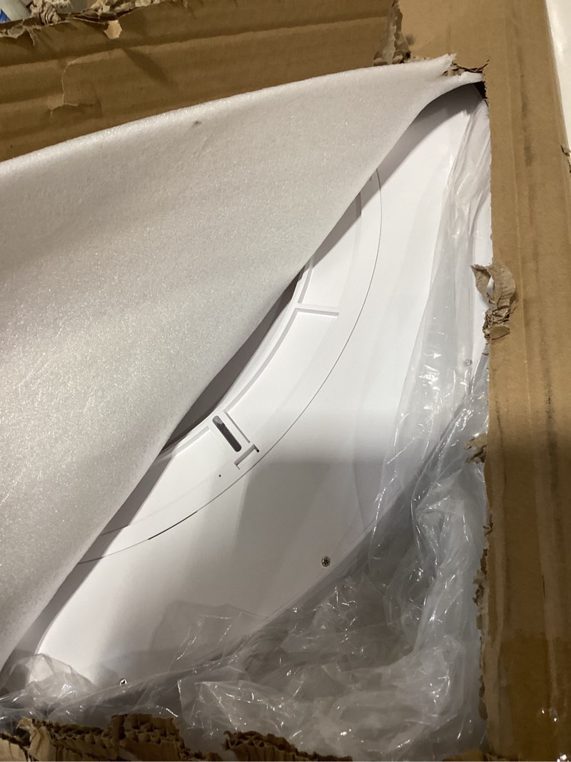 Condition photo showing As Is for 2 Pack 24 Inch Large LED Flush Mount Ceiling Light, 50W,5480LM, 3000K/4000K/6000K CCT Selectable,Black Round Flat Panel Low Profile Ceiling Light Fixtures for Hallway, Kitchen, Bedroom, Laundry Room White 24" 2PK