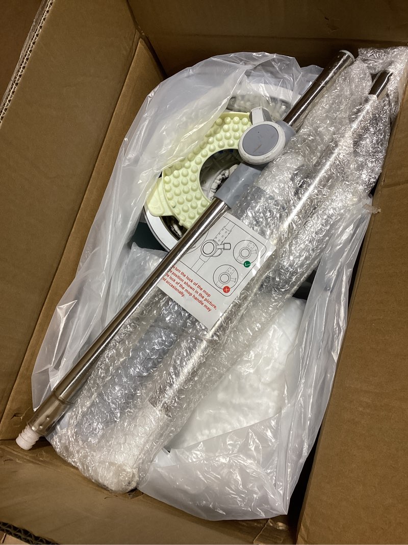 Condition photo showing As Is for Spin Mop Bucket Deluxe 360 Spinning Floor Cleaning System with 6 Microfiber Replacement Head Refills,62" Extended Handle,4X Wheel for Home Cleaning