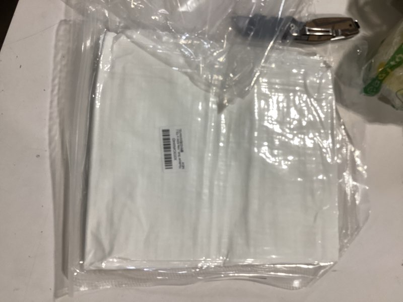 Condition photo showing New/Like New for youleyar solid sheer rod pocket curtain voile draperies 2 panels white beige black grey coffee 52 in