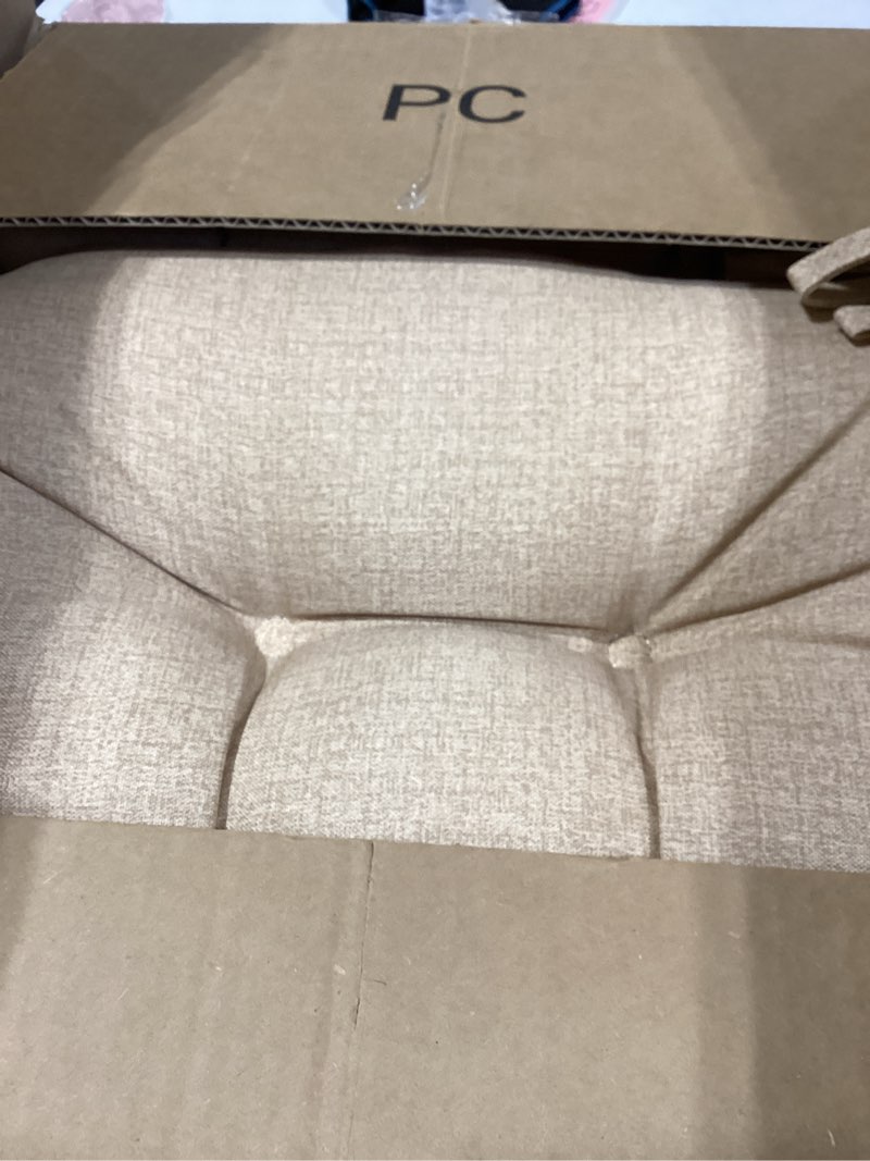 Condition photo showing Good Condition for klear vu wicker solarium indoor and outdoor chair cushions for patio furniture, kitchen and dining room, water-resistant seat pads, 19x18 inches, 2 pack, husk birch husk birch 2 count (pack of 1)