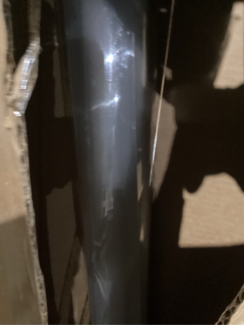 Condition photo showing As Is for Cordless Roller Shades Blackout Blinds for Windows Room Darkening Rolled Up Shades with Spring System, UV Protection Window Shades Door Blinds for Home and Office (63" W x 72" H, Grey) 63"W x 72"H Grey