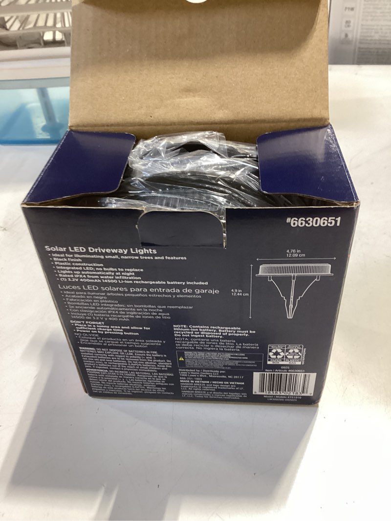 Condition photo showing Good Condition for harbor breeze 2 -pack 10 -lumens black low voltage solar led outdoor path light kit ( 3000-k )