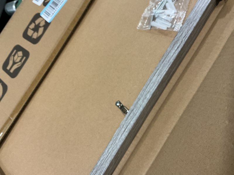 Condition photo showing Good Condition for 16x20 Frames Set of 2, Rustic Grey Wood Style - Display 16 x 20 Picture without Mat or 11x14 Picture with Mat, Wall Mounting Horizontal and Vertical Grey 16x20 in