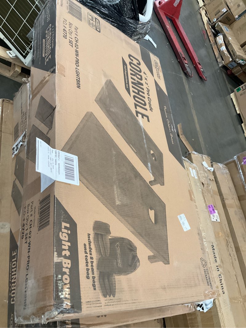 Condition photo showing Good Condition for gosports 4 ft x 2 ft commercial grade cornhole boards - natural or light brown - set includes 8 regulation tournament style bean bags
