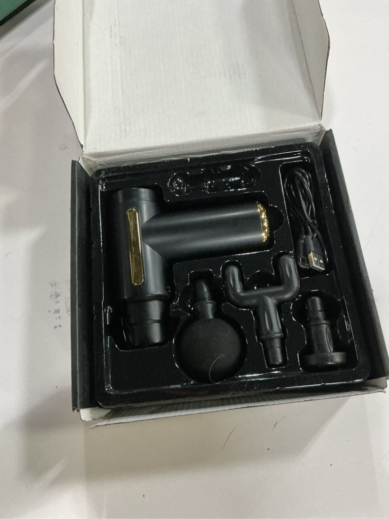 Condition photo showing Good Condition for Mini Massage Gun Deep Tissue - Portable 6 Speeds Handheld Massage Gun with 4 Heads, 1800mAh Battery & Type-C Charging - Super Quiet Muscle Massager for Home Office Workout Travel, Black