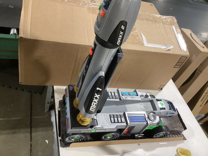 Condition photo showing Good Condition for sunny days entertainment maxx action 3-n-1 blast off booster rocket – lights, sounds and motorized drive | includes transport vehicle, rocket and capsule | space toy for kids
