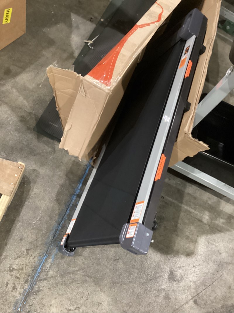 Condition photo showing As Is for vitalwalk walking pad treadmill with incline, 43"x18" wide full deck, auto incline, portable under desk treadmills for home office,