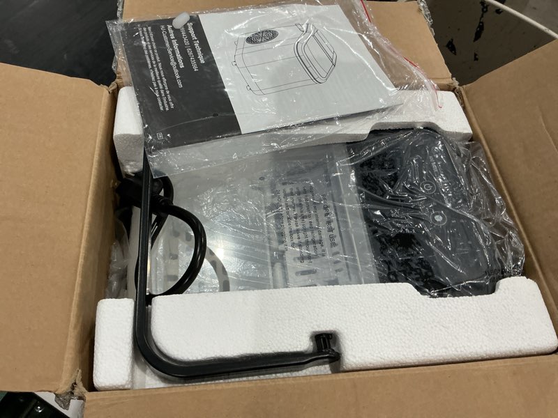 Condition photo showing New/Like New for dumos ice maker countertop, ice machine with portable handle, basket and scoop, 26lbs daily, 9 bullet cubes in 6~8 mins, auto-cleaning for home, kitchen, office, outdoors, rv camping black 11.1"l × 8.9"w × 11.8"h