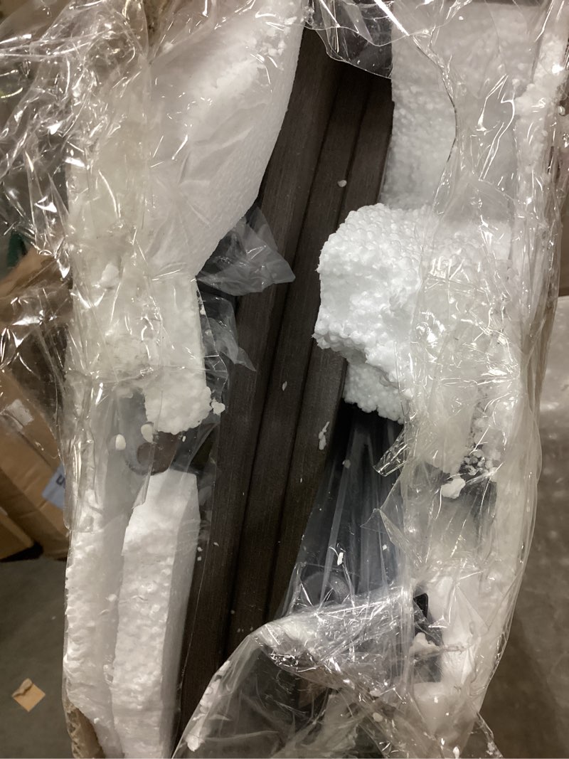 Condition photo showing Good Condition for Zarler Bar Cart with Power Outlet Easy to Assemble, LED Home Bar Cabinet for Liquor, 47.3" L x 15.8" D x 36" H Metal Mini Bar Table with 4-Tier Storage, Grey