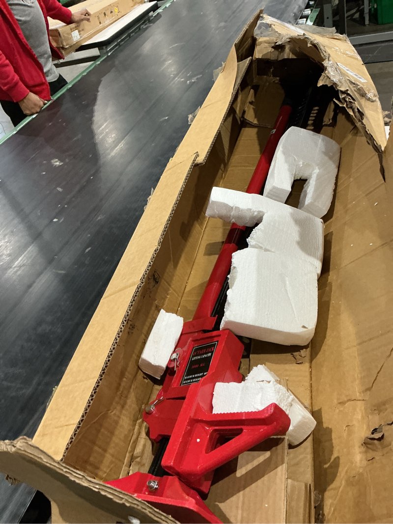 Condition photo showing As Is for xtremepowerus 48'' universal farm jack tractor truck suv bumper jack ratcheting off road trail jack 3-ton capacity lift bumper utility