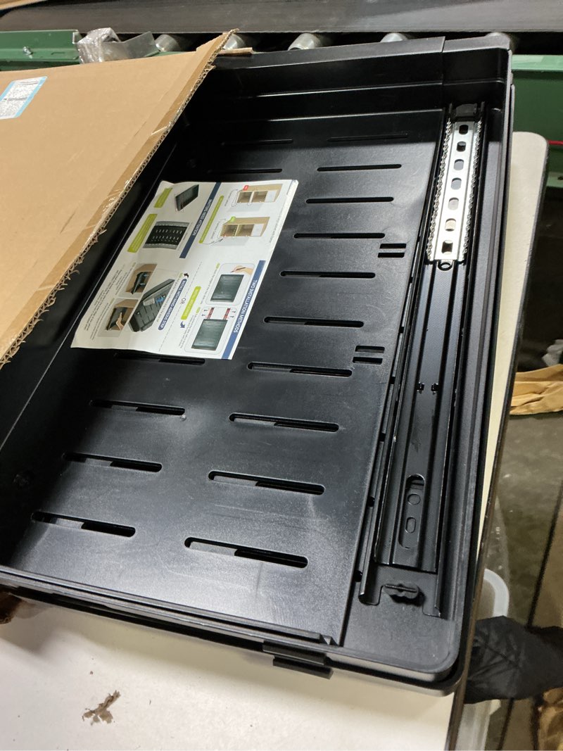 Condition photo showing Good Condition for 2 Pack Pull Out Cabinet Organizers Expandable (13''-19''), Slide Out Drawers for Kitchen, Bathroom, Pantry, Under Sink Storage, Pull Out Drawers Fixed with Adhesive Nano Film (Black) Black 20.8"D x 13"~19"W(2Pack)