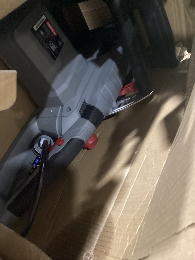 Condition photo showing As Is for Oregon 15 Amp Powerful Self-Sharpening Corded Electric Chainsaw with 18-Inch (45cm) Guide Bar, Low Kickback 15 Amp Chainsaw, with Integrated Powersharp Chain, 2-Year Warranty (CS1500)