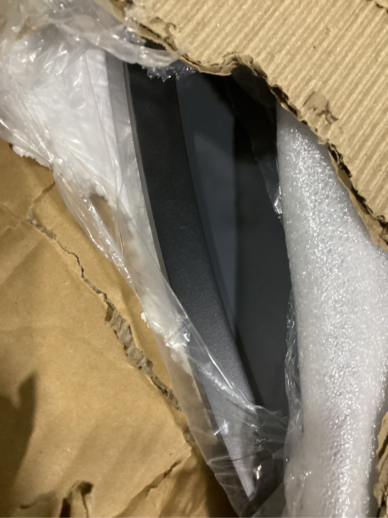 Condition photo showing As Is for circumi arched wall mirror, 36"x40" black arched mirror with tempered glass, metal frame, large size for bathroom, living room,entryway,over sink, arch mirror for decor,shatterproof&crystal-clear arched frame black 40"l x 36"w