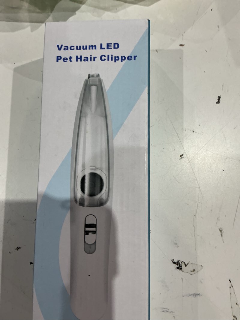 Condition photo showing Good Condition for dog clippers for grooming, small pet trimmer for paws & face, cordless pet paw hair trimmer with vacuum suction, low noise, washable blade, 2-speed rechargeable dog grooming tool white