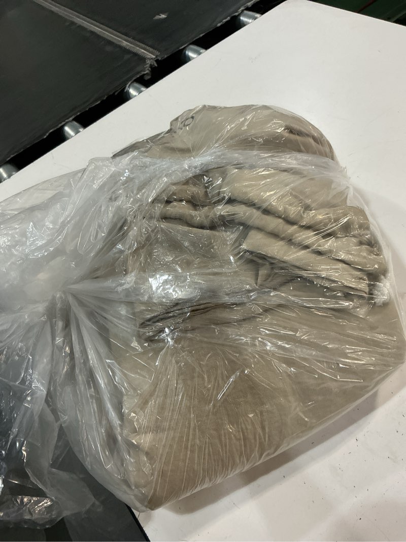 Condition photo showing Good Condition for quince european linen duvet cover set, king/cal king, toffee