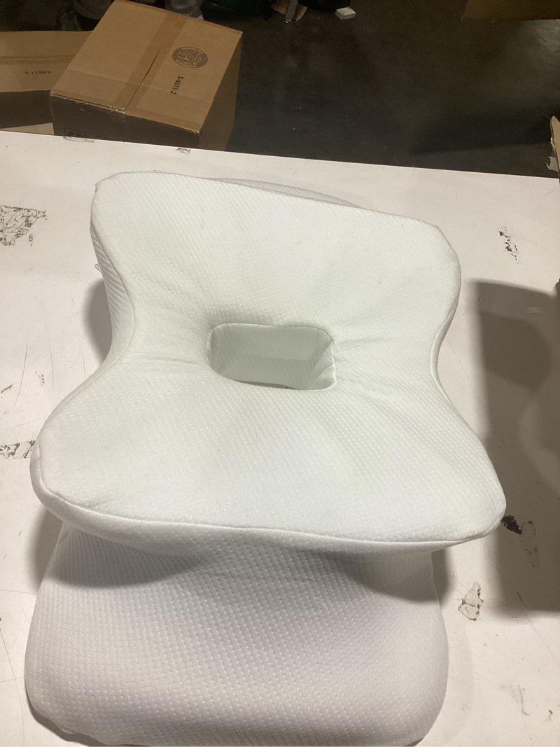 Condition photo showing Good Condition for ultra pain relief cooling pillow for neck support, adjustable cervical pillow cozy sleeping, odorless ergonomic contour memory foam pillows, orthopedic bed pillow for side back stomach sleeper white queen