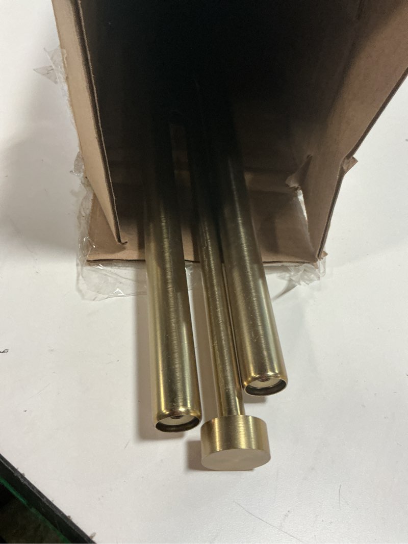 Condition photo showing Good Condition for Double Curtain Rods with Aluminum End Cap and Full Surround Brackets,1"Front and 5/8" Back Rod,Adjustable between 36 to 72 Inches (3-6 Feet), Warm Gold Double Window Drapery Rod 36-72" Warm Gold