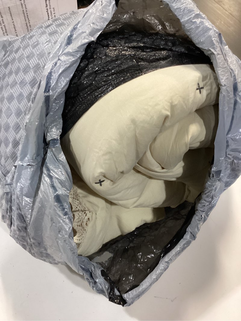 Condition photo showing As Is for Quilt Set Twin Size- Lightweight Quilt Bedding Set with 1 Pillow Sham, Luxury Jump Stitch Design Bedspread Coverlet with Ruffled Lace, Pre-Washed Fabric, All Season(Camel) Twin(68"X86")+1 Shams
