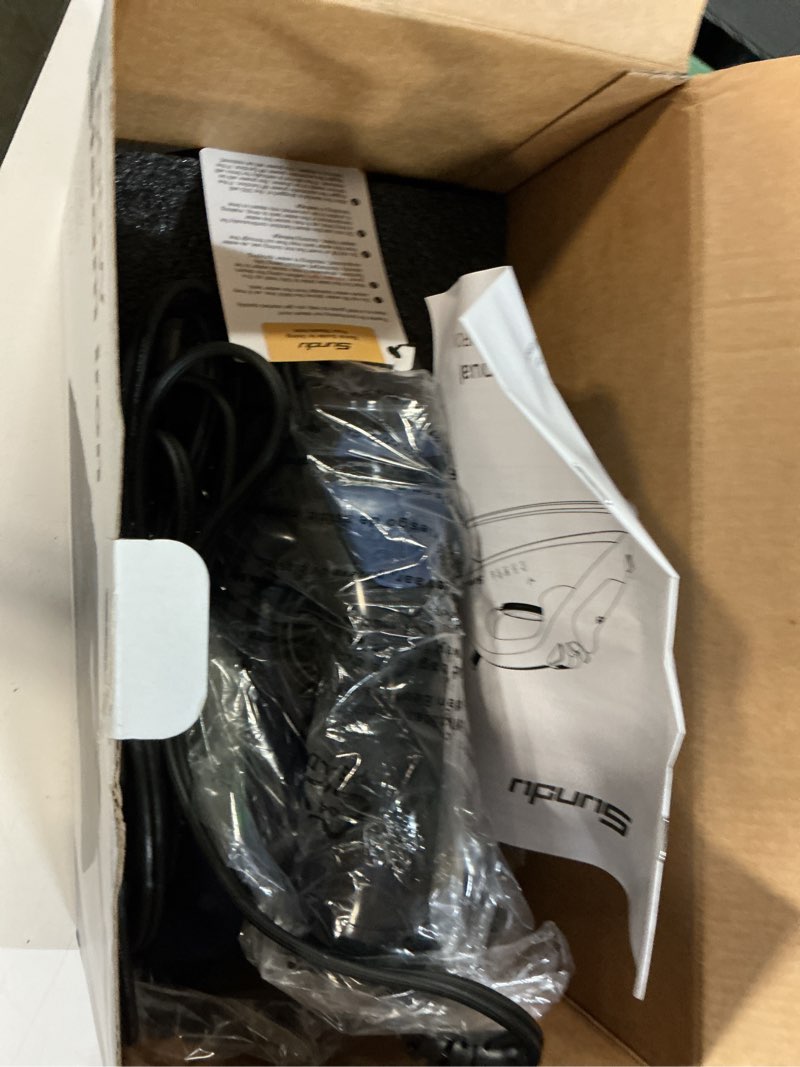 Condition photo showing New/Like New for sundu steam iron for clothes with rapid heating ceramic coated soleplate, 1500w with precise thermostat dial, self-cleaning, auto-off, 15.21oz water tank for home clothes ironing use, blue dark blue
