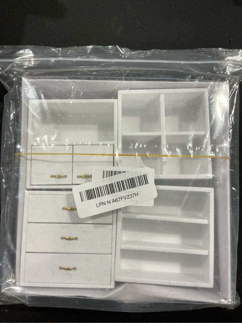 Dollhouse Miniature Furniture Set 4PCS Wooden Cabinet Cupboard 1:12 Dollhouse Various Styles DIY Fre