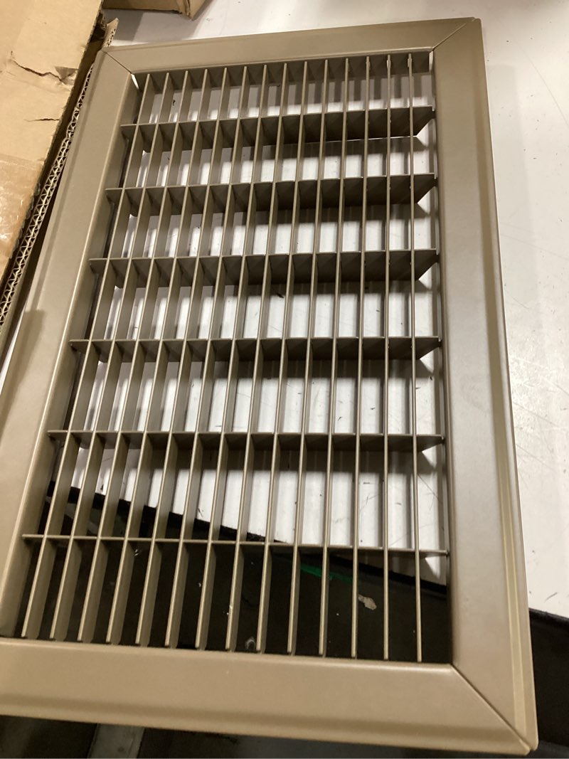 Condition photo showing Good Condition for 14x8 floor return air grille fit 8x14” and 14x8” duct opening,jumpable floor vent cover grille,heavy duty floor air return vent cover grill,outer dimensions: 15.75"w x 9.75"h for 14"wx8"h-duct opening