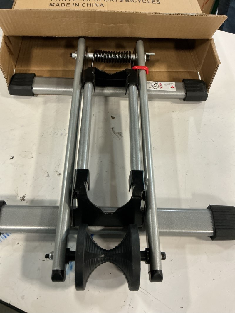 Condition photo showing Good Condition for maxxhaul foldable floor bike stand fits 20"-29" sports bicycles silver