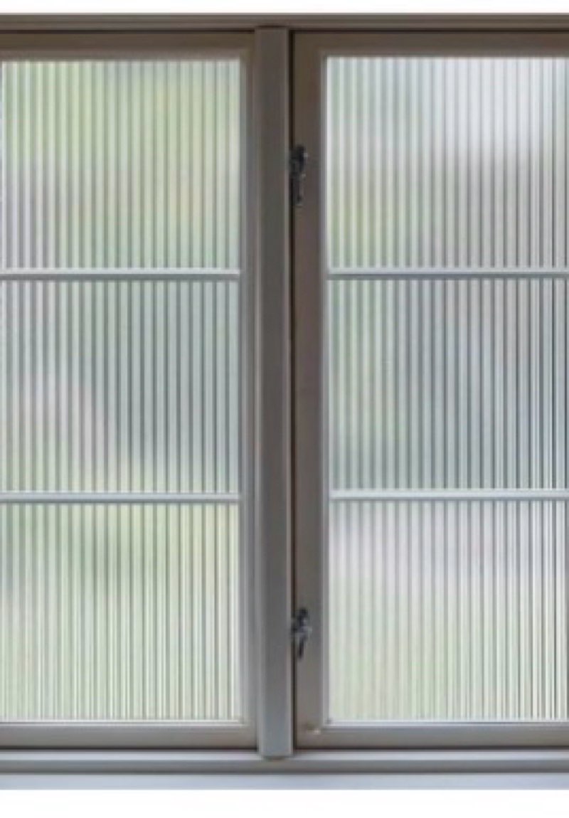 velimax 1/2-inch reeded glass window film, frosted reeds window film, window privacy film, 3d window