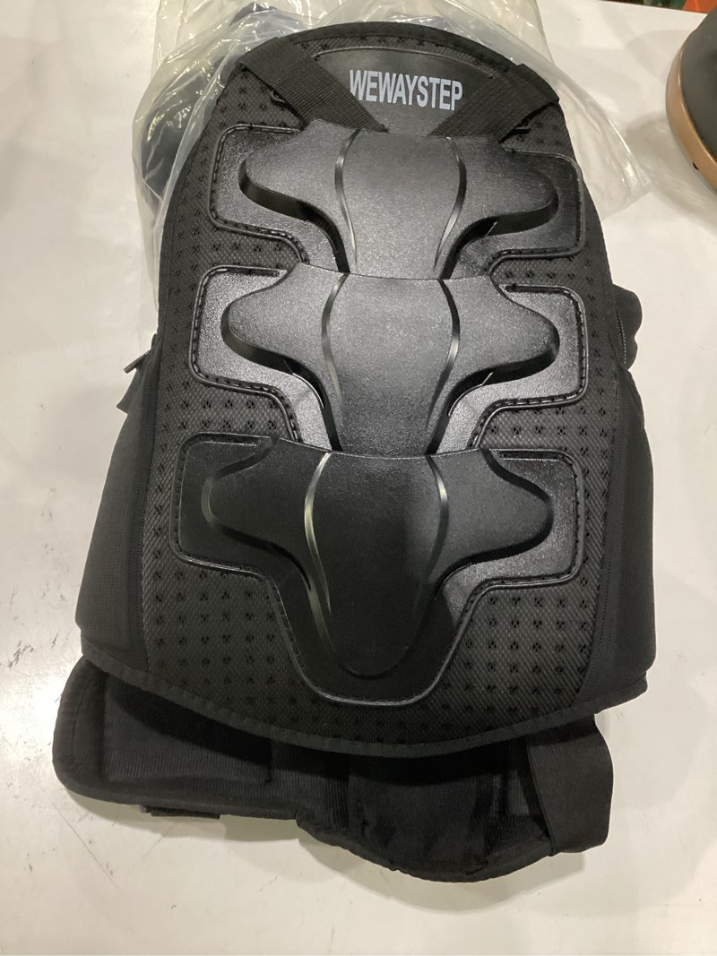 Condition photo showing As Is for kids motorcycle armor gear body armor vest suit chest back spine protector motocross dirt bike protective gear with elbow knee protector pads for mtv atv cycling skateboard off-road racing skiing black