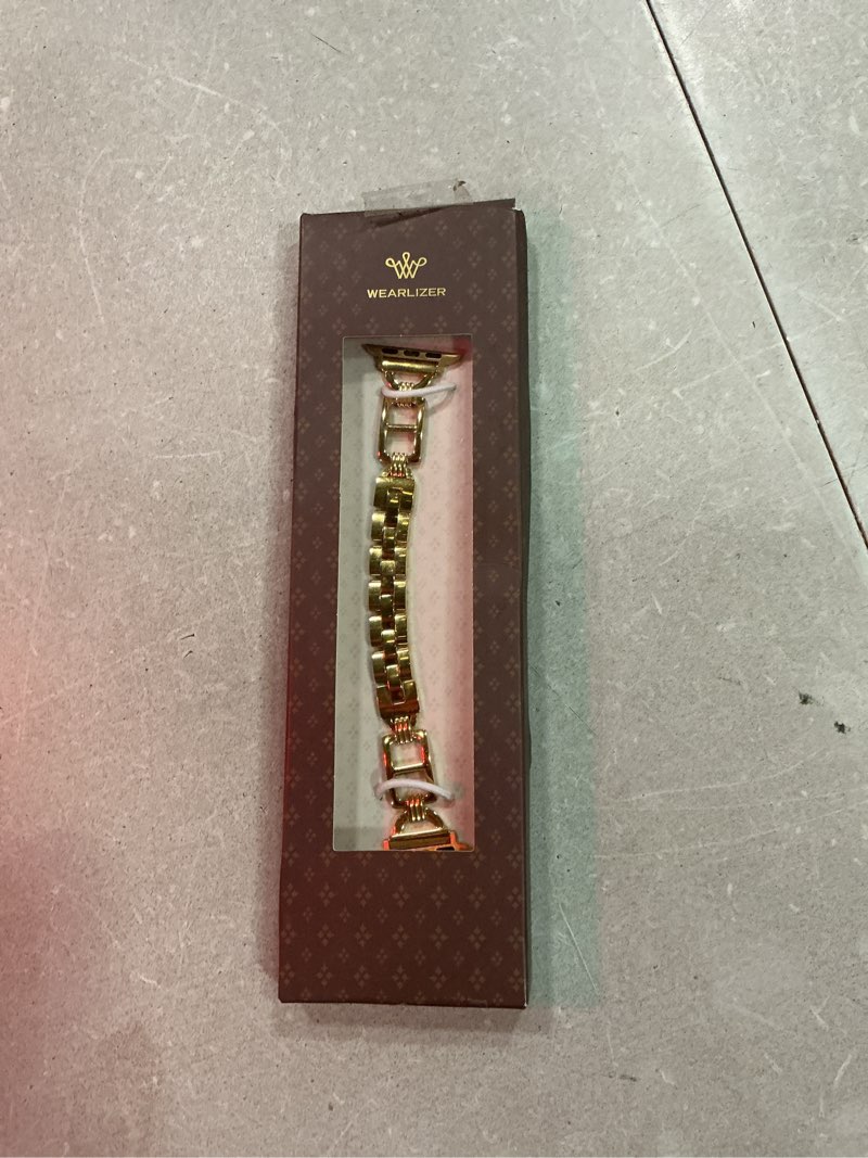 Condition photo showing New/Like New for wearlizer compatible with apple watch band 42/41/40/38mm women, dressy stainless steel metal jewelry