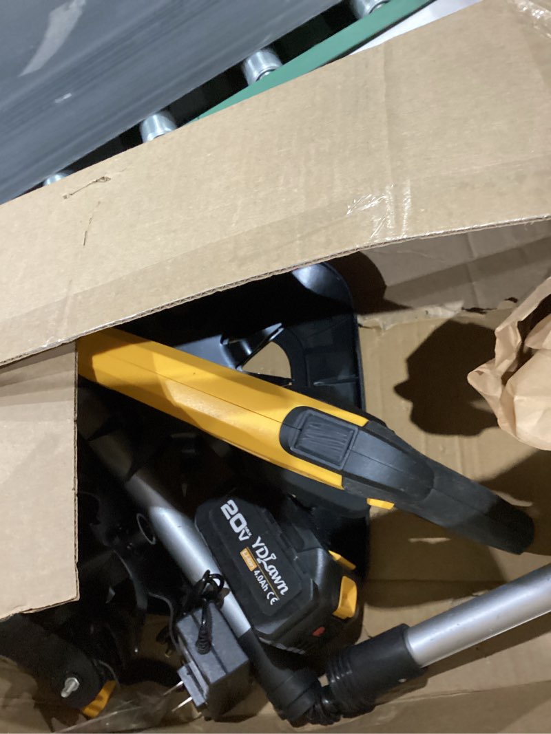 Condition photo showing As Is for maibul lnnw garden cultivator 20v cordless electric scarifier,handheld rotavator,portable electric tiller,with rechargeable battery,16cm working depth for garden, vegetable plots