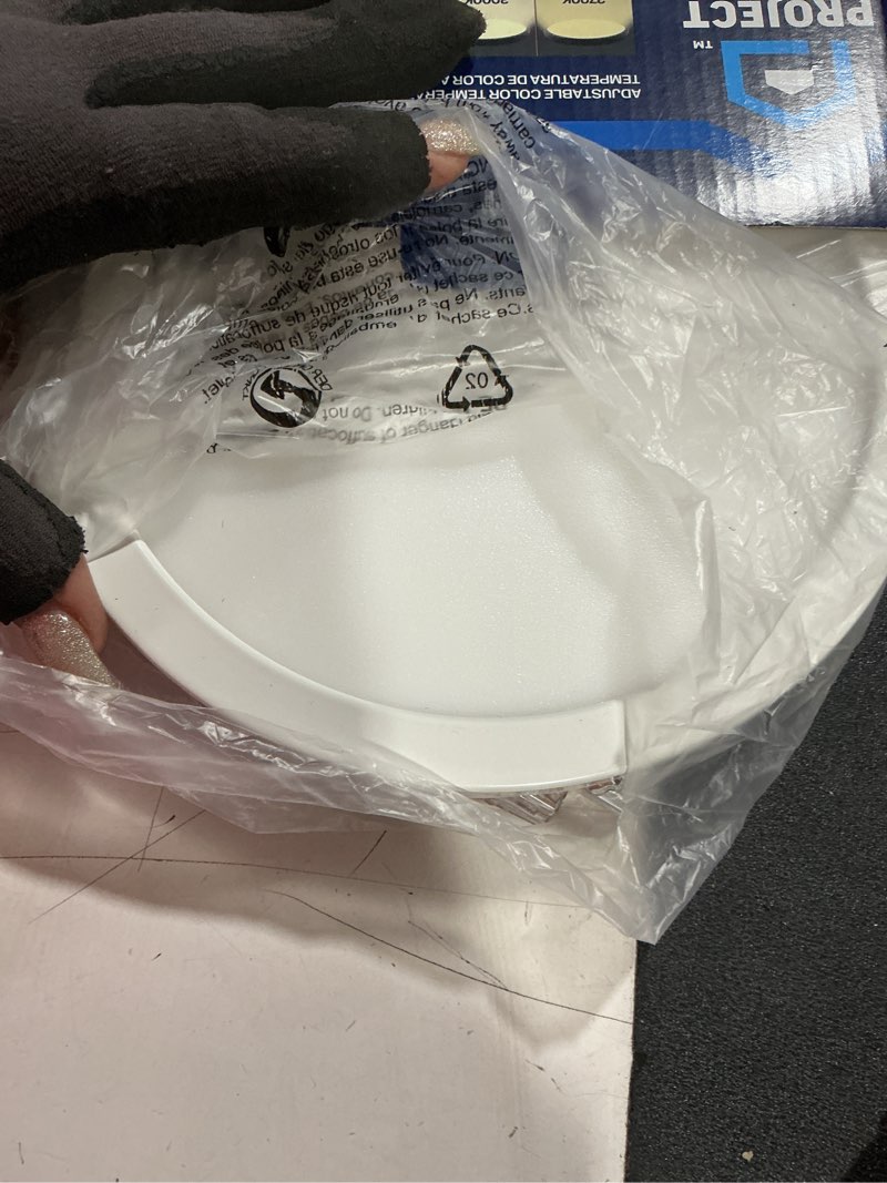 Condition photo showing Good Condition for project source 1-light matte white led flush mount light
