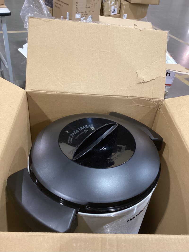 Condition photo showing As Is for Hamilton Beach 45 Cup Coffee Urn and Hot Beverage Dispenser, Silver Single-Spout