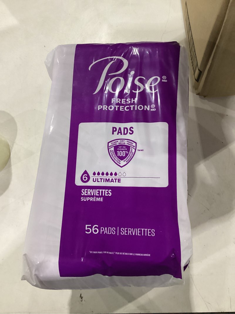 poise fresh protection 56 pads (2 packs)
