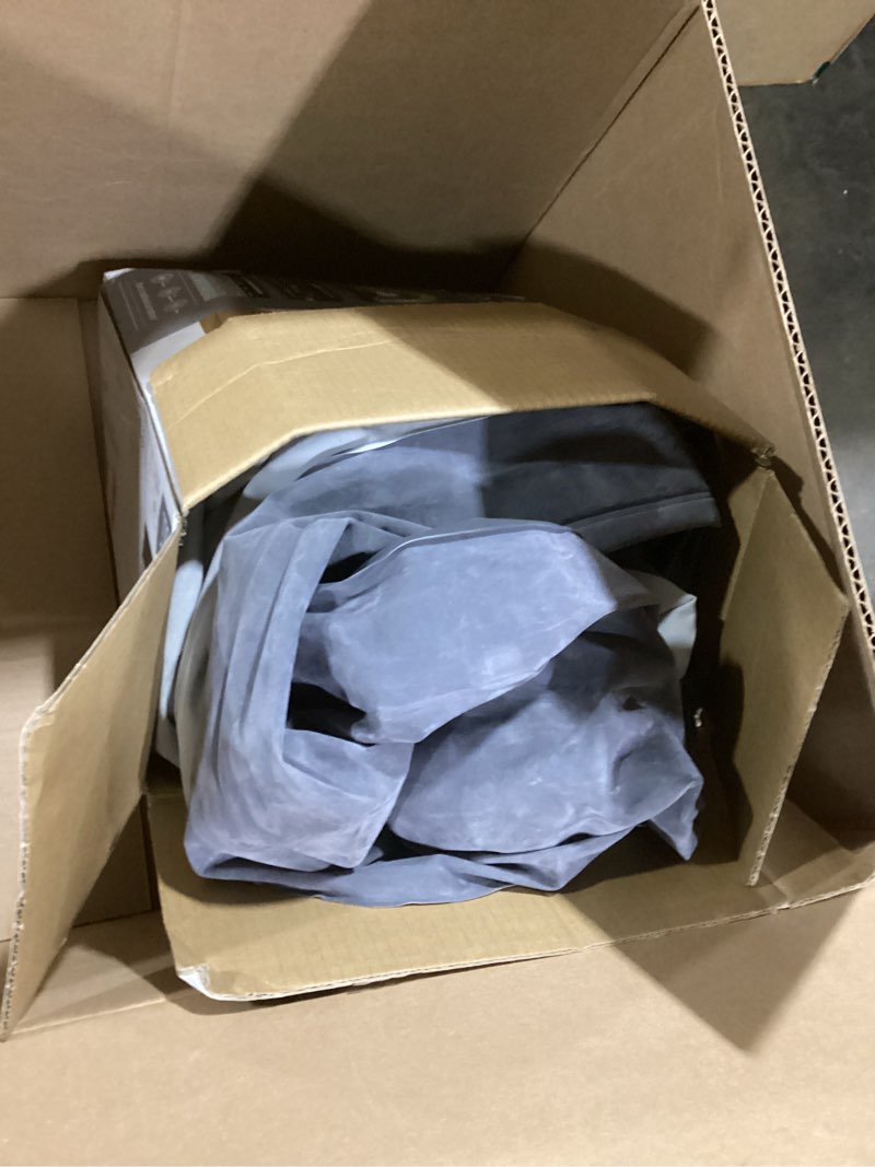 Condition photo showing As Is for Intex Mid-Rise Air Mattress Bed with Built-in Pump, Dura-Beam Deluxe Comfort Plush, Full - Portable Luxury Travel Airbed for Adults, Camping, Guests 13” Grey Full