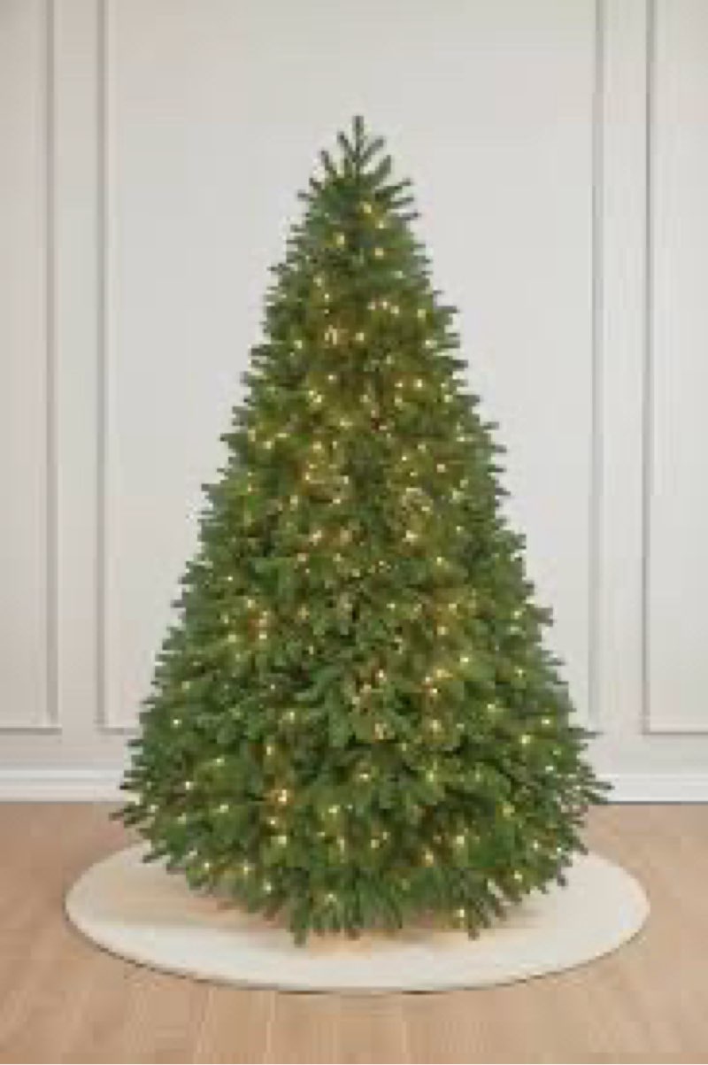 raz 7.5' pre-lit green shenandoah christmas tree with multicolor lights t4152009