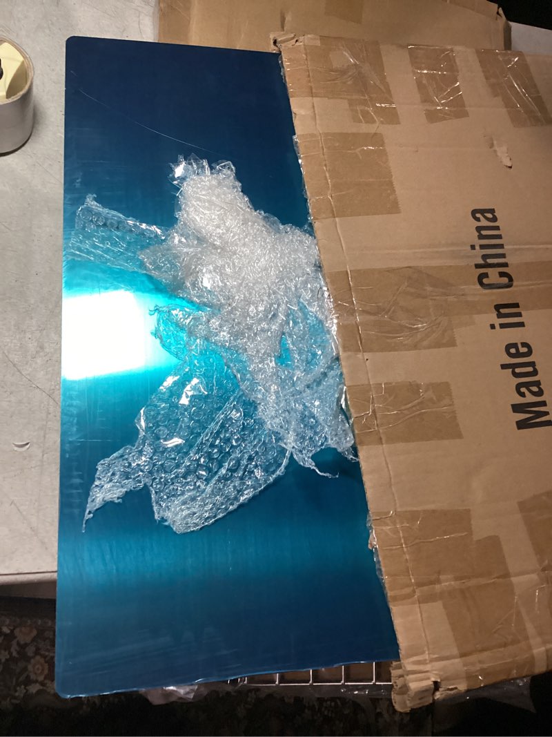 Condition photo showing Good Condition for Gisafai 1 Pcs 24 x 16 Inch Stainless Steel Backsplash Panel Hand Dryer Splash Guard Wall Backsplash Protector with Ultra Strength Adhesive for Bathroom, Kitchen, Stovetop 1 24 X 16 Inches