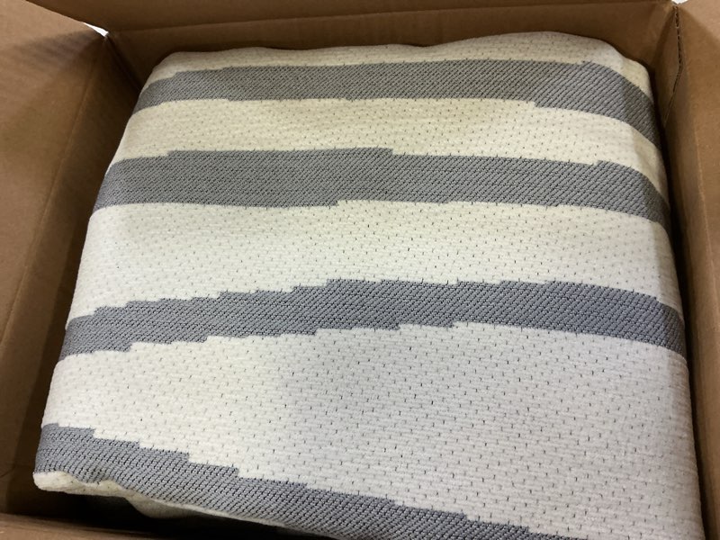 Condition photo showing New/Like New for Hokway Chenille Couch Covers Washable for Dogs, Non-Slip Pet Sofa Cover Furniture Protector, Reversible Sofa Slipcovers with Tassels(Boho Grey,71x118inch) 71x118inch Boho Grey