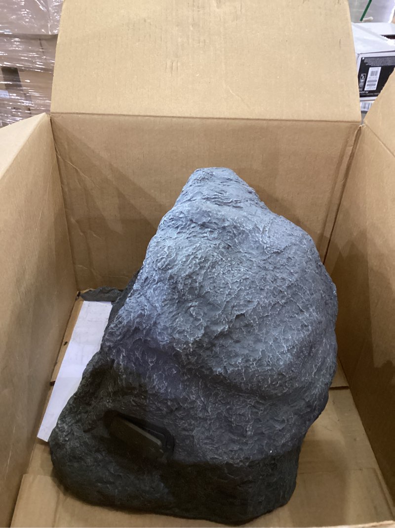 Condition photo showing As Is for Victrola Rock Speaker Connect, Granite, Wireless Outdoor with Bluetooth 5.3, 22-Hour Battery Life, with Solar Charging, Link Up to 20 Rock Speakers, IP65 Water & Dust Resistant Granite Single