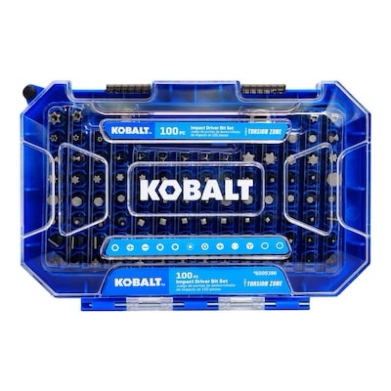 kobalt impact driver bit set 100 -piece incomplete