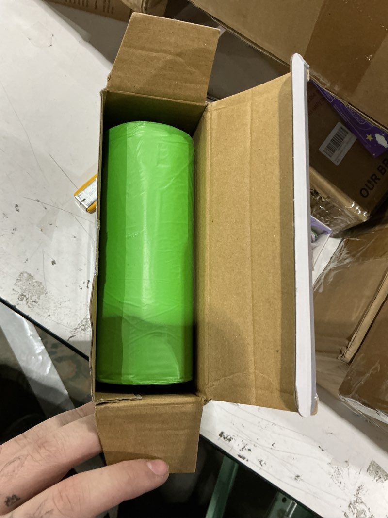 Condition photo showing New/Like New for compostable trash bags - forid 13 gallon tall kitchen garbage bags 80 count unscented trash can liners 55 liter medium wastebasket bags for bathroom home bedroom office garbage can (5rolls/green) 13 gal (80 count)