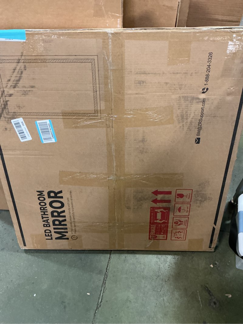 Condition photo showing New/Like New for TETOTE 28 x 28 Inch LED Bathroom Mirror with Frontlit and Backlit, Brighter Light up Bathroom Vanity Mirror with Lights, 3-Color Dimmable Illuminated Anti Fog Mirror Wall Mounted, Waterproof 28"L x 28"W