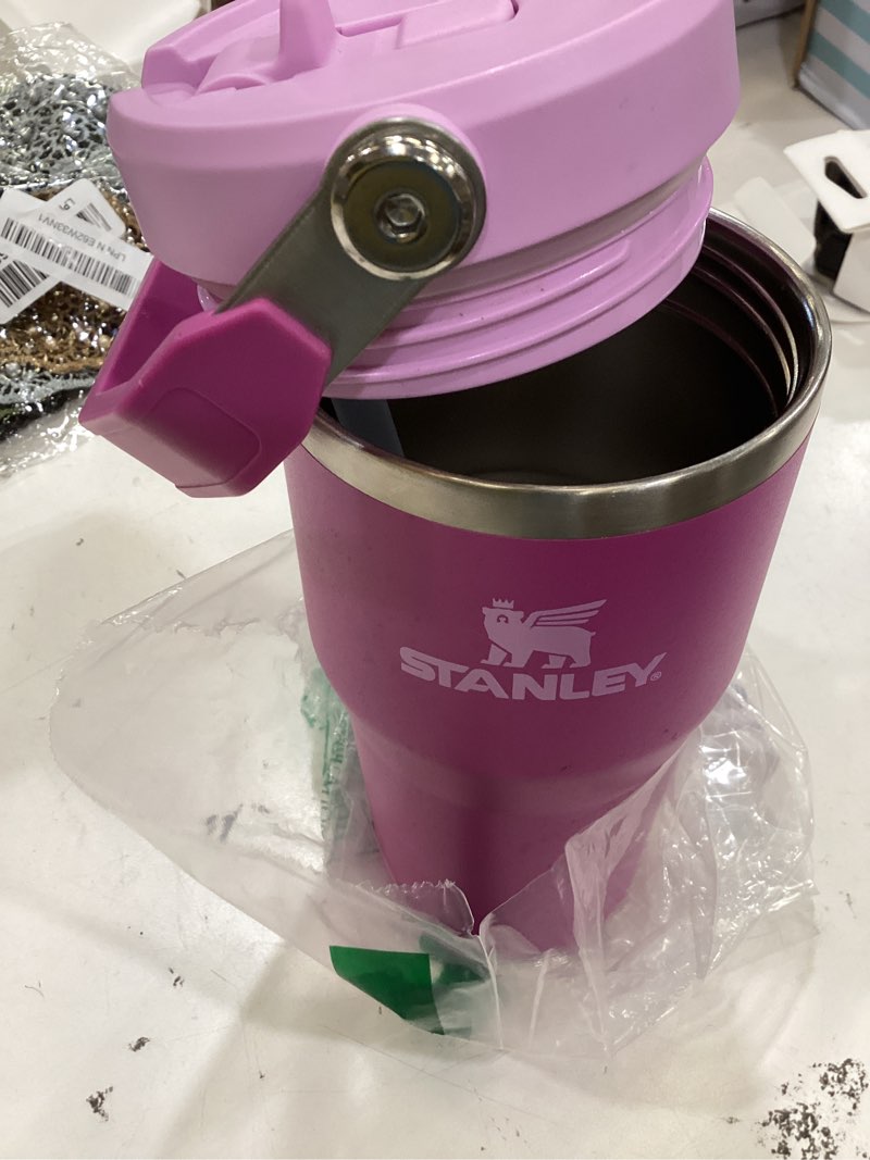 Condition photo showing Good Condition for stanley iceflow 2.0 flip straw tumbler with handle 20 oz | twist on lid and flip up straw | leakproof water bottle | insulated stainless steel | bpa-free | dark blossom dark blossom 20 ounces