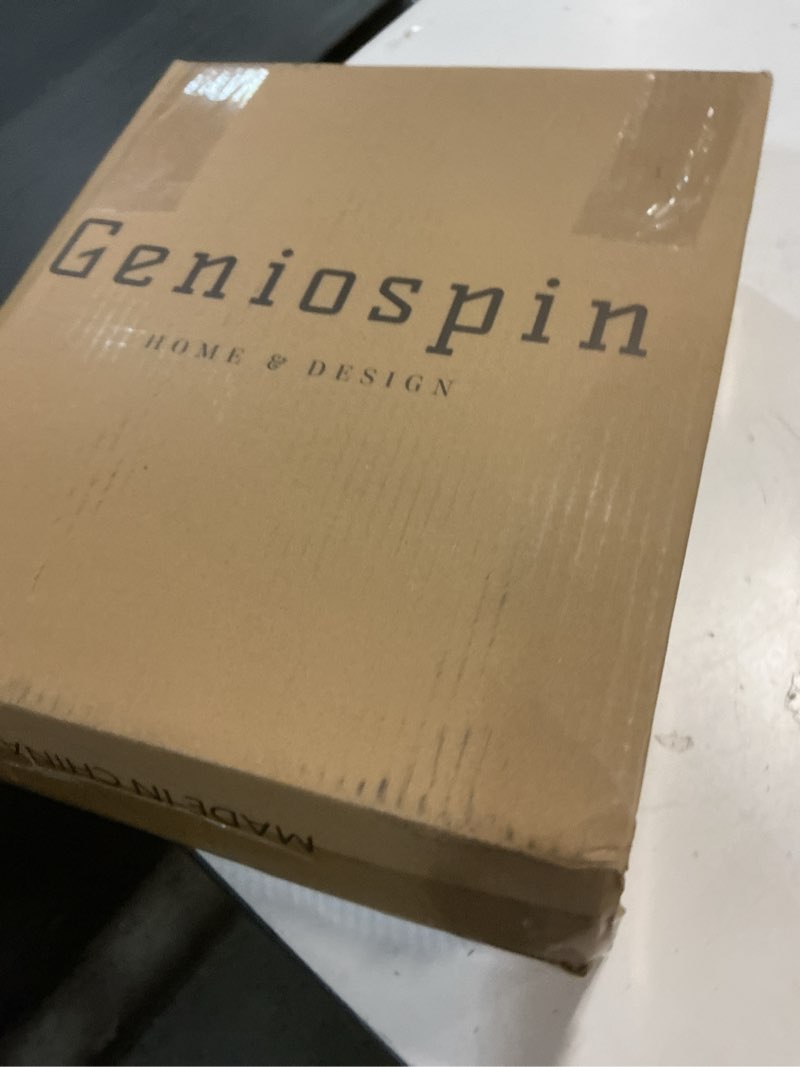 Condition photo showing New/Like New for geniospin twin comforter set 6 pieces, white and black, microfiber, all season alternative, includes comforter, flat sheet, fitted sheet, deco pillow, sham, pillowcase white and black twin (66"x86")