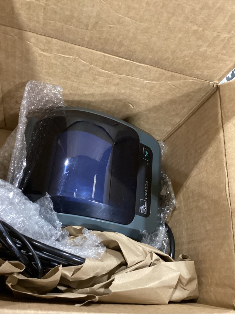Condition photo showing Good Condition for GX420D Zebra Direct Thermal Label, Receipt & Barcode Printer - with USB 2.0 Cable, 4x6 Label Roll, 24V - USB, Serial and Ethernet Connectivity (Renewed)