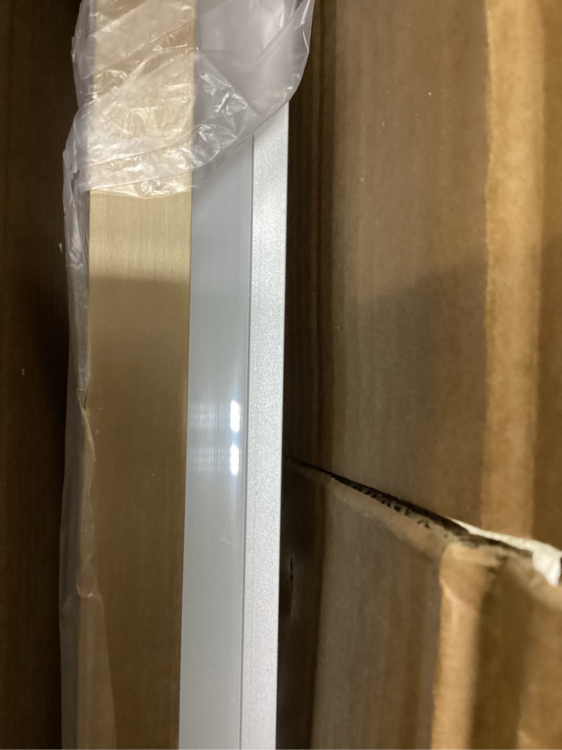 Condition photo showing Good Condition for tokeshimi 24"x 36" bathroom mirror backlit with gold frame, dimmable backlight led lighted vanity mirror with shatter-proof, memory, 3 colors, anti-fog mirror with hd tempered glass gold 24"l x 36"w backlit