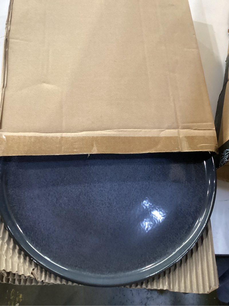 Condition photo showing New/Like New for Moritz & Moritz Solid 12-Piece Stoneware Dinnerware Set for 4 | Plate and Bowls Set with 4 Dinner Plates, Small Dessert Plates & Soup Bowls – Kitchen Dish Sets, Microwave & Dishwasher Safe, Gray