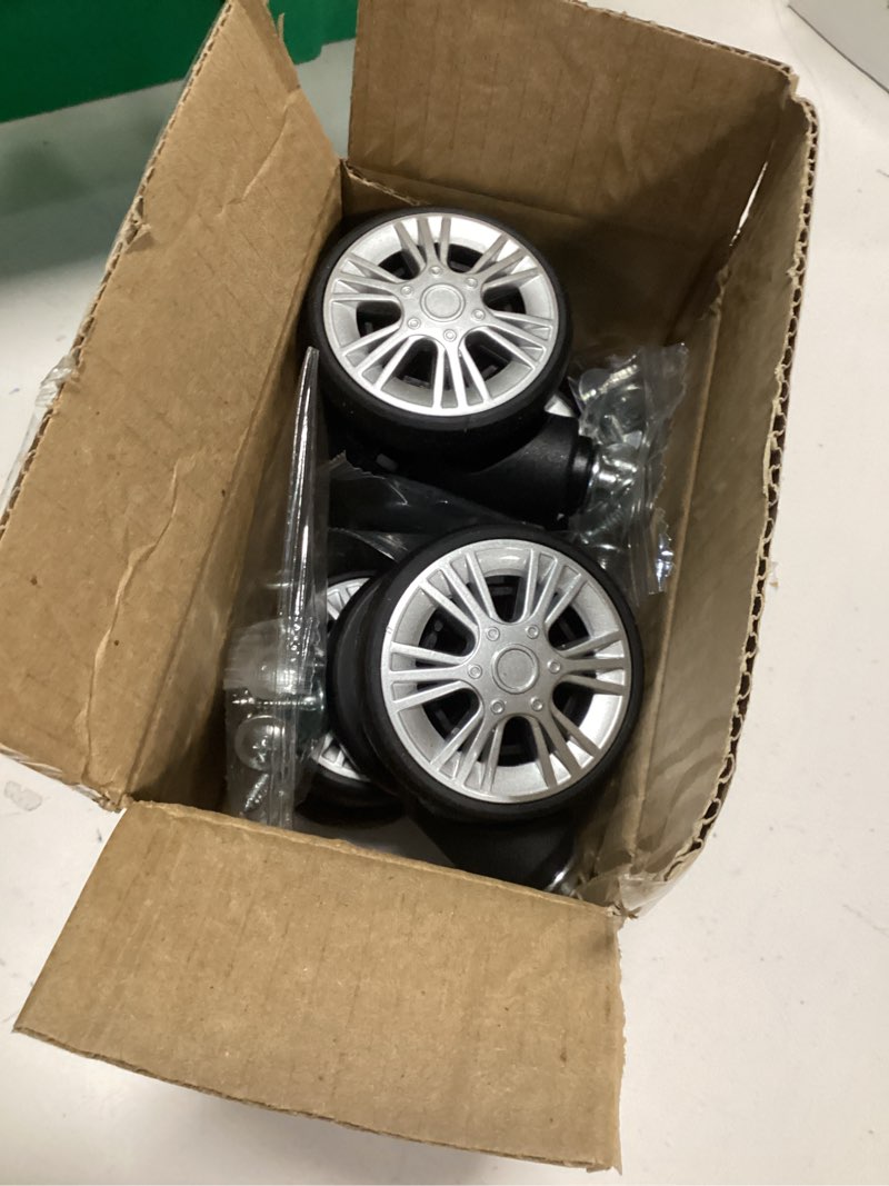 Condition photo showing Good Condition for Zoofen Luggage Wheels Replacement 4 pcs Suitcase Replacement Wheels Wear-Resistant Spinner Casters for Most Suitcase Repair(ZLN-5,Silver