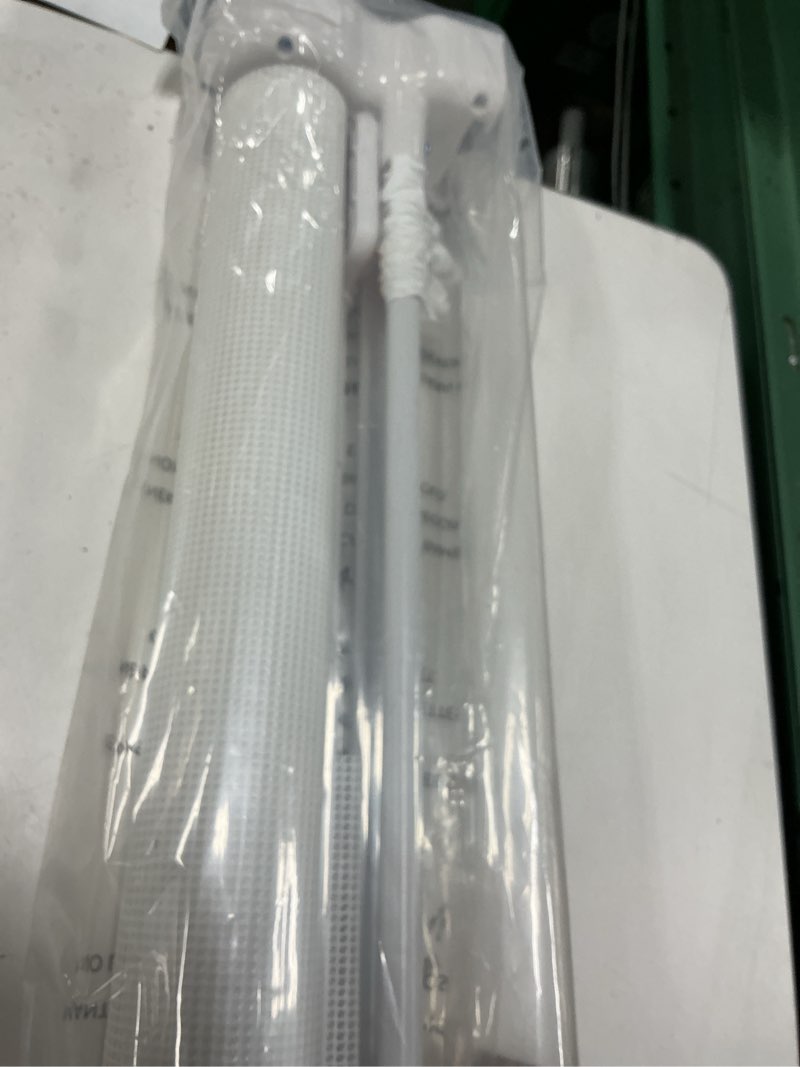 Condition photo showing New/Like New for reinforced 48" extra tall baby gate with support rods, 4 ft tall retractable gate for dogs 55" wide pet gates for doorways mesh cat gate - prevent baby/pet from jumping over, white white reinforced 48" tall x 55" wide