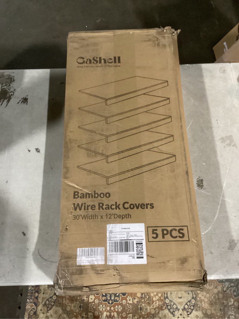 Condition photo showing Good Condition for wire shelf covers, bamboo wire rack covers for pantry, closet (4pcs, 24" w x 12" d) 24"w x 12"d 4