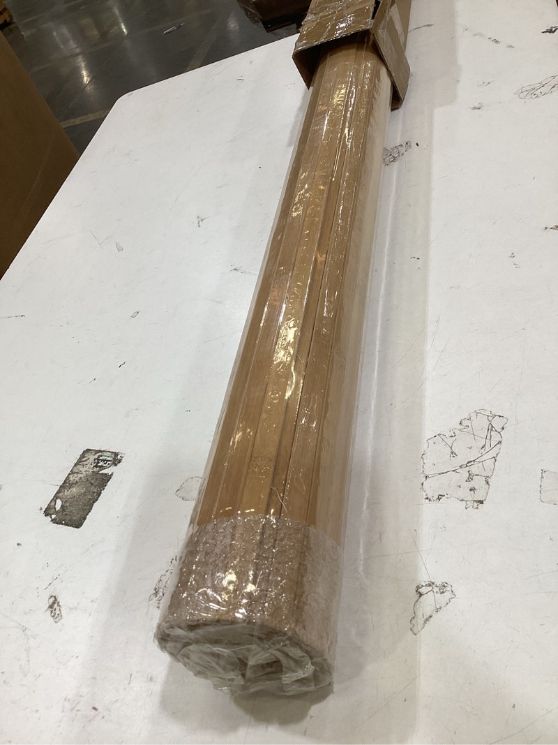 Condition photo showing New/Like New for luckup bamboo wall panel for interior wall decor, 48"x96" renewable pole wrap wainscoting paneling for living room, bedroom, kitchen & office (carbonized, 1pc) 1 carbonized